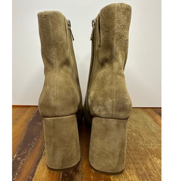 Sam Edelman Daria Block Heel Bootie Tan Suede, Size 9 | Chic Women's Booties - Picture 6 of 10